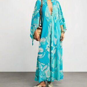 PUCCI Silk Orchidee Print Kaftan